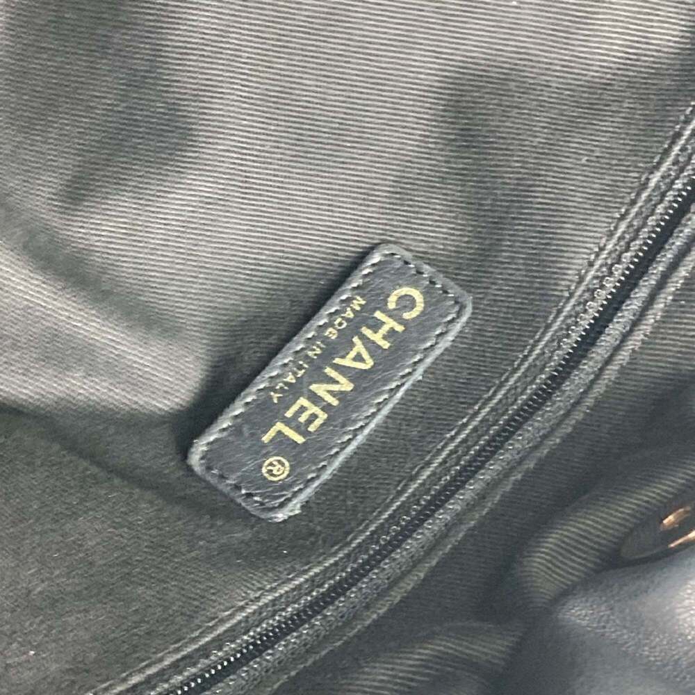CHANEL Black Leather Logo Shoulder Bag - Picture 15 of 15